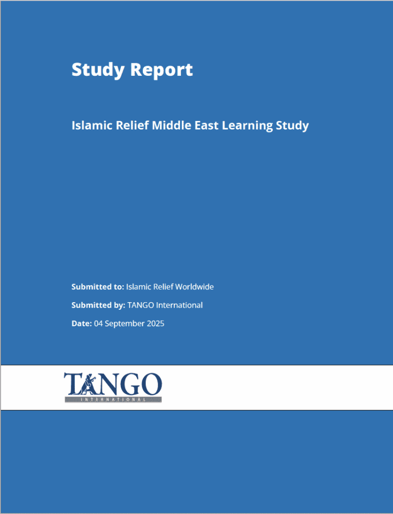 Islamic Relief Middle East Learning Study